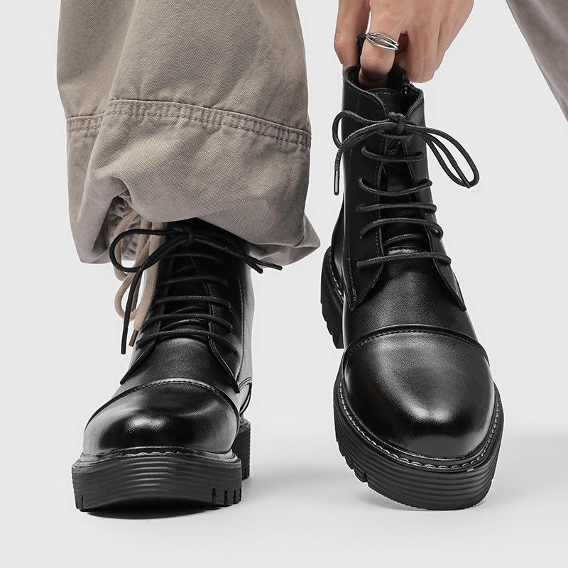 High-Top British Brock Tooling Black Men'S Boots Summer New Martin Boots Men'S