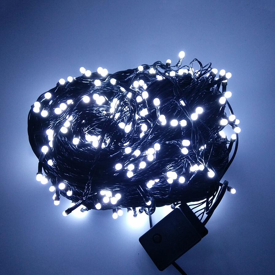 Thrisdar 8M 50M 100M Led Christmas Fairy String Light Outdoor Black Wire Wedding Party Holiday Christmas Tree Garland Light