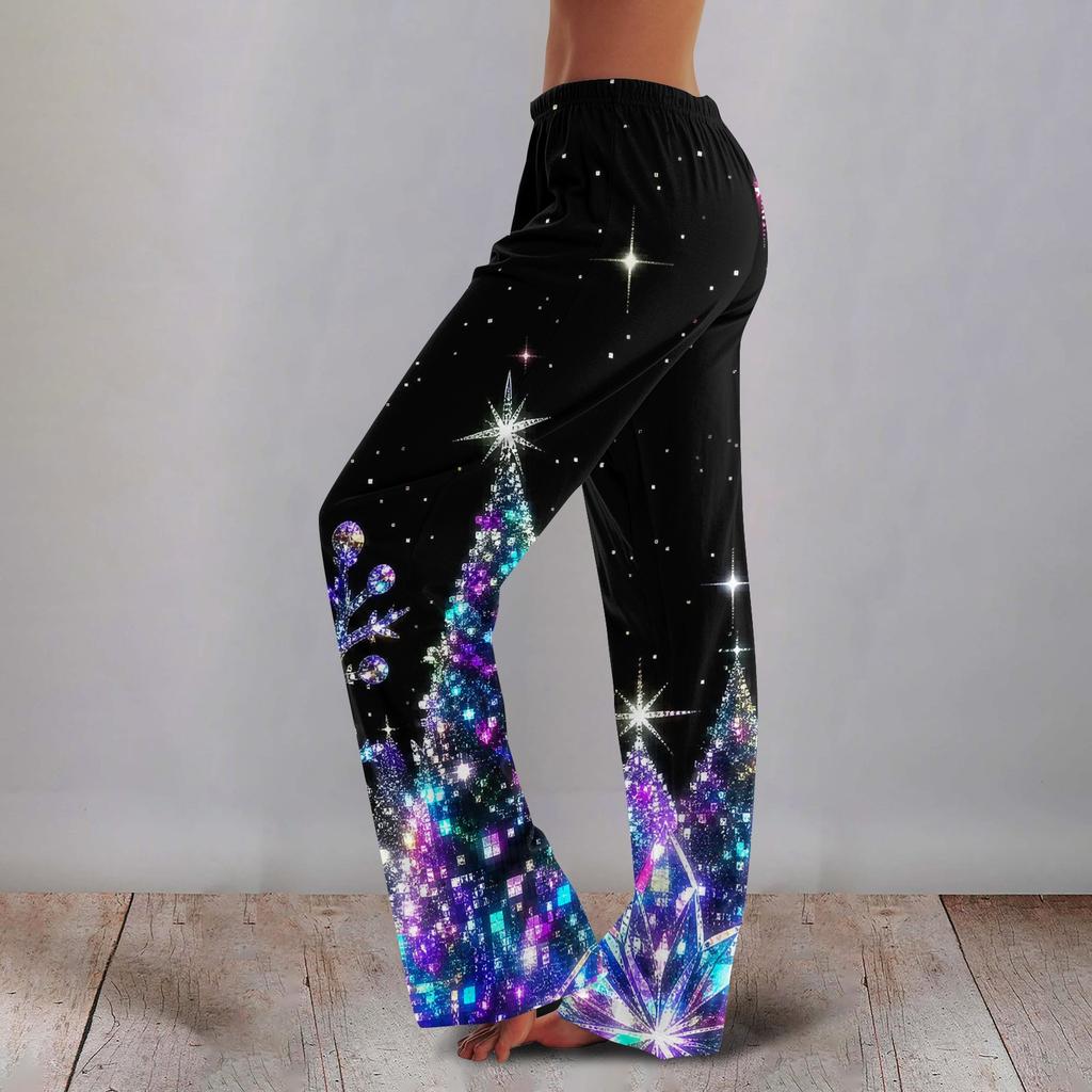 Women's Printed Wide Leg Pants Casual Relaxed Fit for Everyday Wear