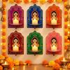 India Pray Girl Wall  Storage Rack Lotus Flower Wall Display Stand Decorative Wall Decor  Home