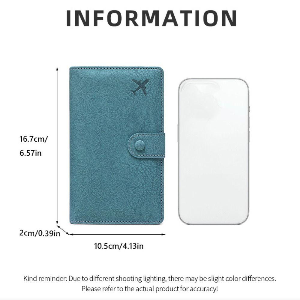 Passport Cover PU Passport Bag Card Holder Passport Clip Portable Storage Bag  Men