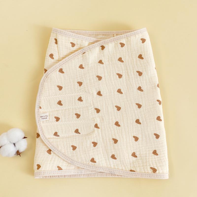 Vierlagige Mull-Baby-Swaddle-Decke mit Cartoon-Motiv - Anti-Schreck-Wickeltuch