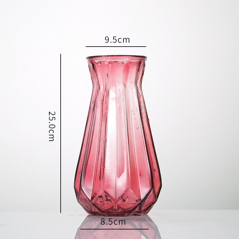 European Origami Glass Vase - Elegant Hydroponic Flower & Dried Decor for Living Room