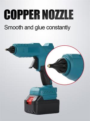 Electric Hot Melt Glue Gun Cordless Electric Glue Gun Glue Stick Hot Melt Welding Air Gun for 18V-21V Makita/Milwaukee/Dewalts