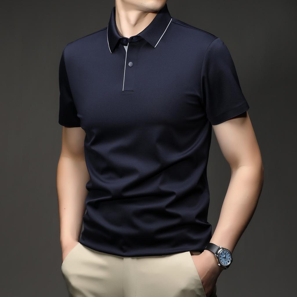 Short Sleevepolo Men's Summer Business Casual Loose Fit Versatile T-Shirt