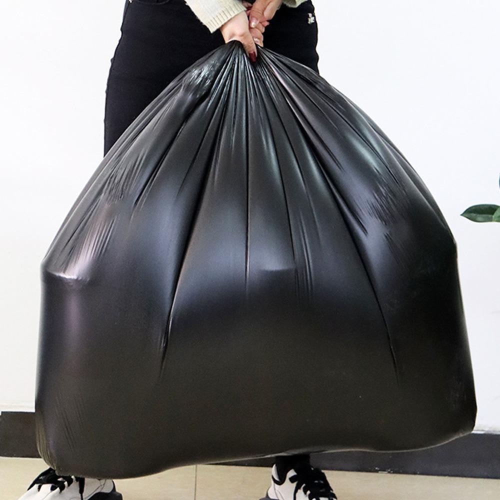 50pcs Thick Garbage Bags Flat Top Design Trash Can Liners Large Trash Bags Picnic