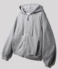 Jemut Blend Curve Oversized Heavy Zip-Up Hoodie (5 Types) Gray Sohd2478