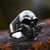 Anelli a Teschio Gotici Multistile per Uomo Acciaio Inossidabile Biker Motociclista Gioielli Anello Festa di Halloween Dropshipping