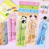 Student Stationery Set Smooth Writing Pencil Eraser Ruler Sharpener Cute Cartoon Complete School Supplies Classroom Back To School Gifts