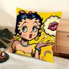 B-Betty B-Boop Cushion Cover Soft Short Plush Pillow Cover Smooth Cozy Texture Aesthetic Cushion Case Home Decor