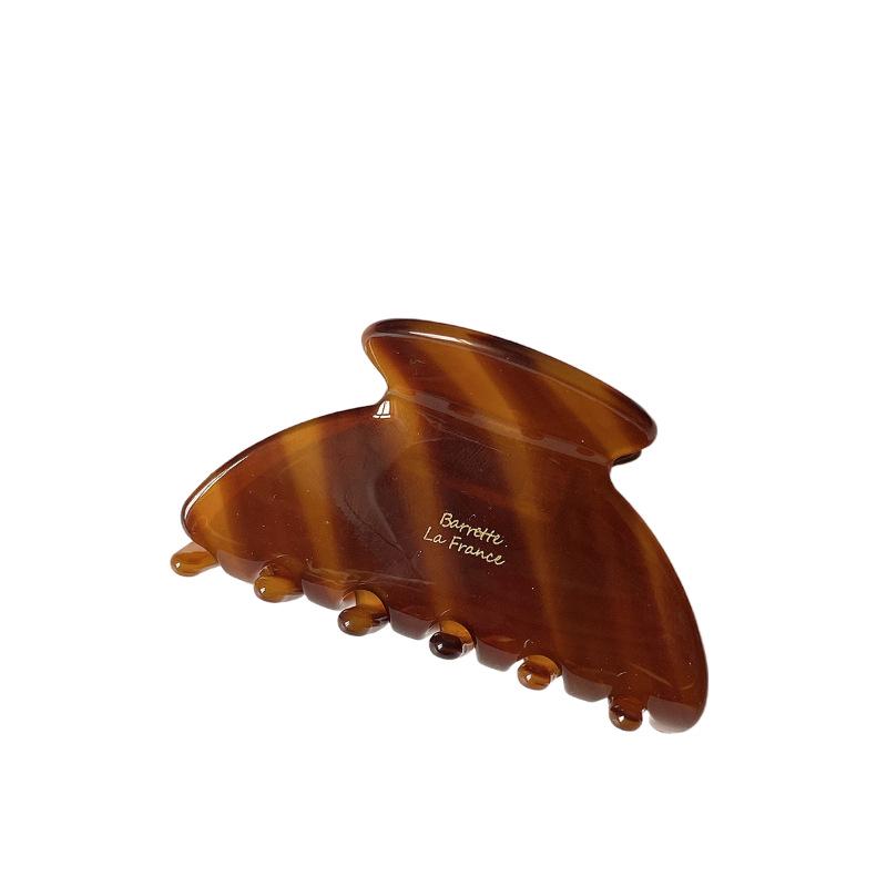 Korean Style Medium Ponytail Claw Clip - Acetate Shark Clip Hair Accessory for Women
