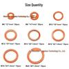 150-Piece High-Temp Resistant Purple Copper Flat Washer Set, M6-M20 Sizes