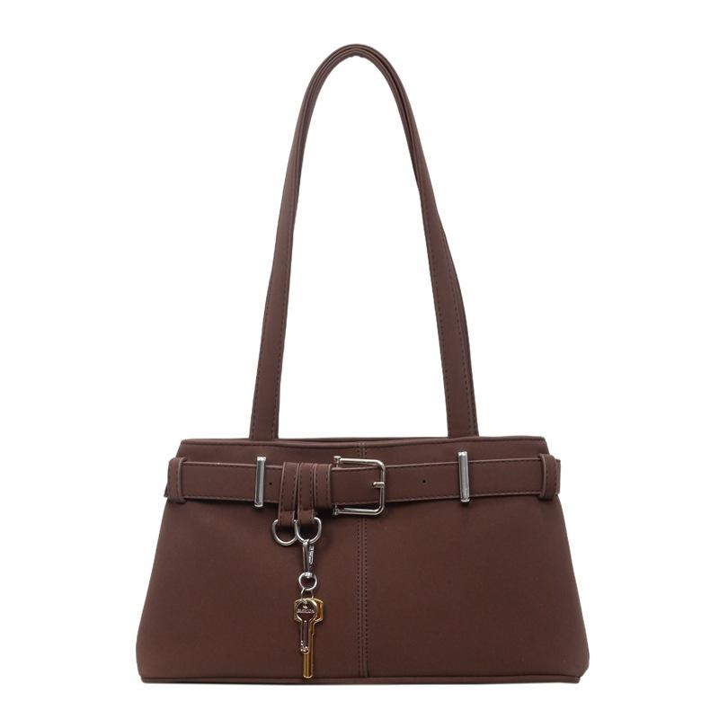 Niche design fashion underarm bag women's belt buckle handbag high sense versatile personality commuter shoulder bag