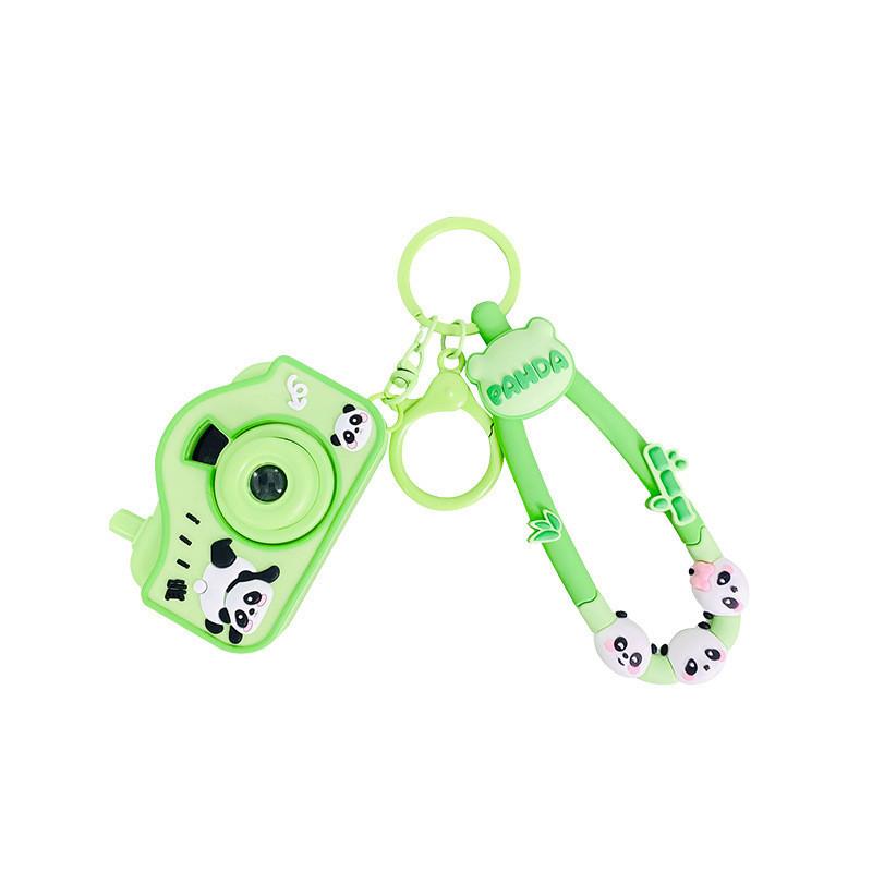 Cute Ins Style Panda Keychain Projection Light Perfect For Couples And Kids