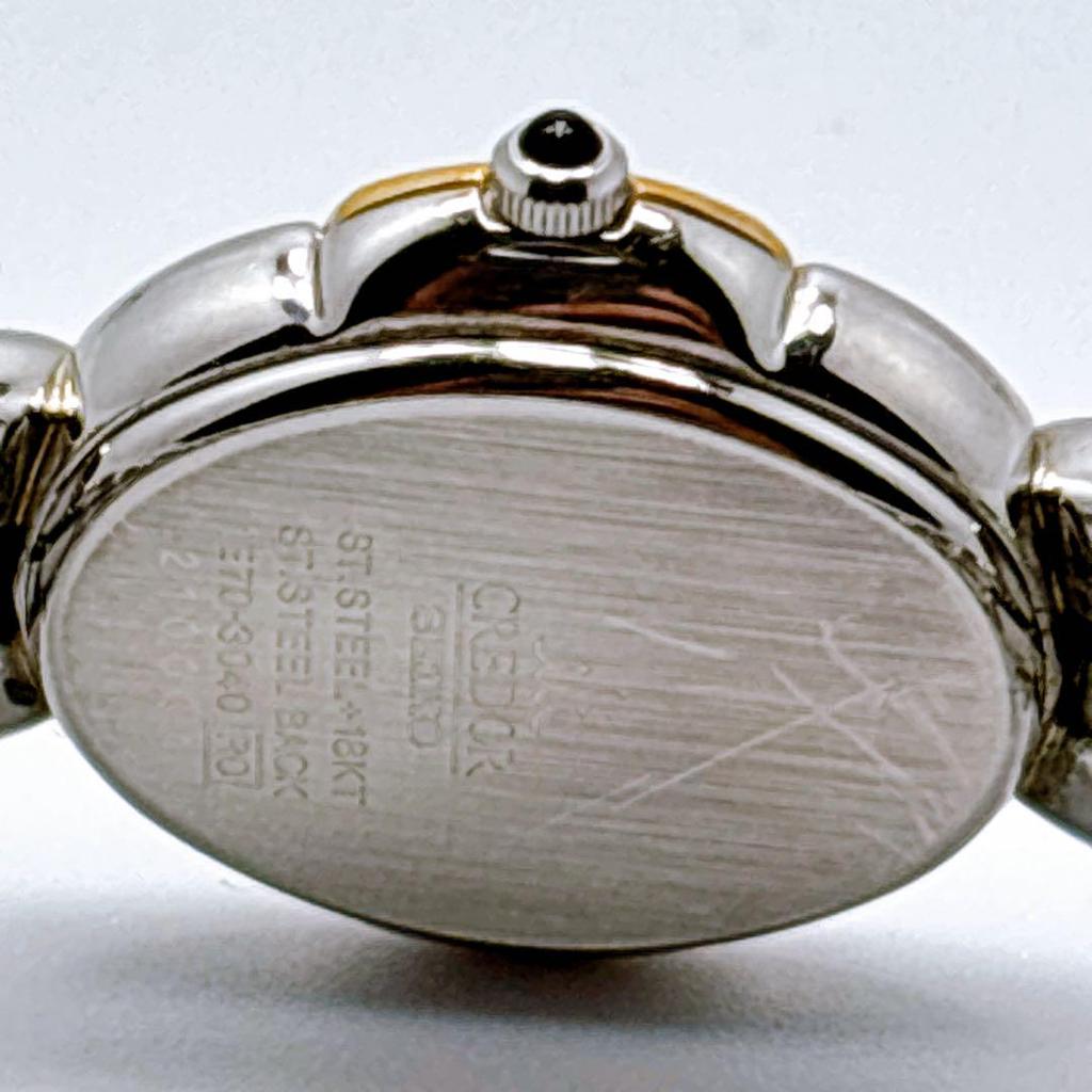[USED] 416 Seiko Credor 1E70-3040 Diamond Oval Wristwatch