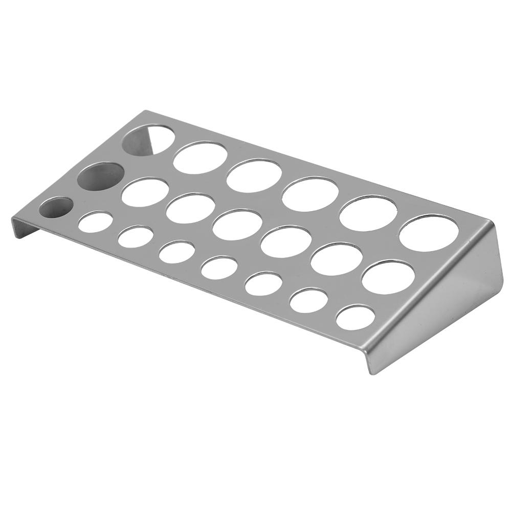 23 Holes Tattoo Pigment Ink Cap Cup Holder Stainless Steel Shelf Stand Tip Supply Tools Beauty