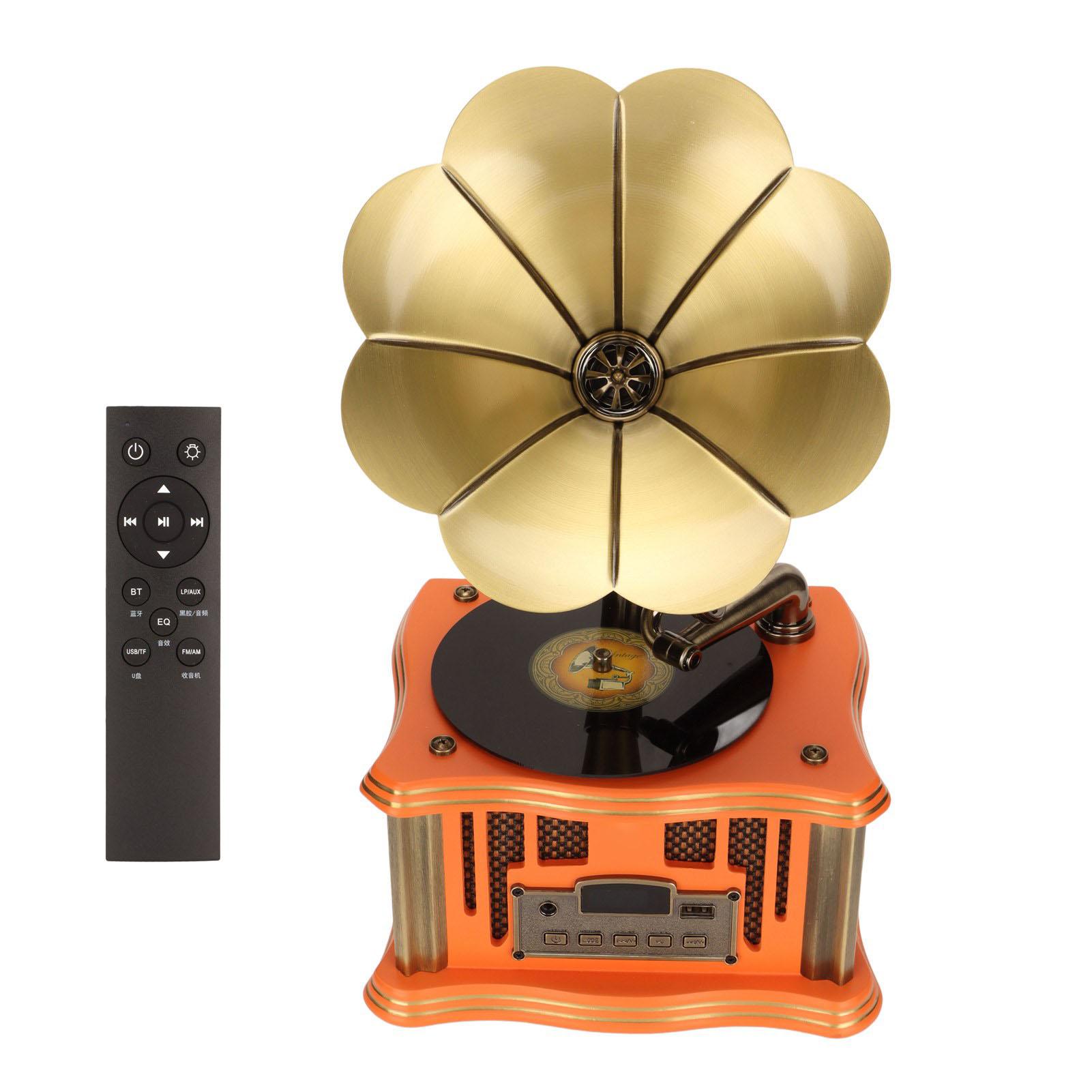 

Мини Ретро Граммофон Громкоговоритель Bluetooth Звук Винтажный Проигрыватель Пластинок для Домашнего Украшения Напряжение US Plug