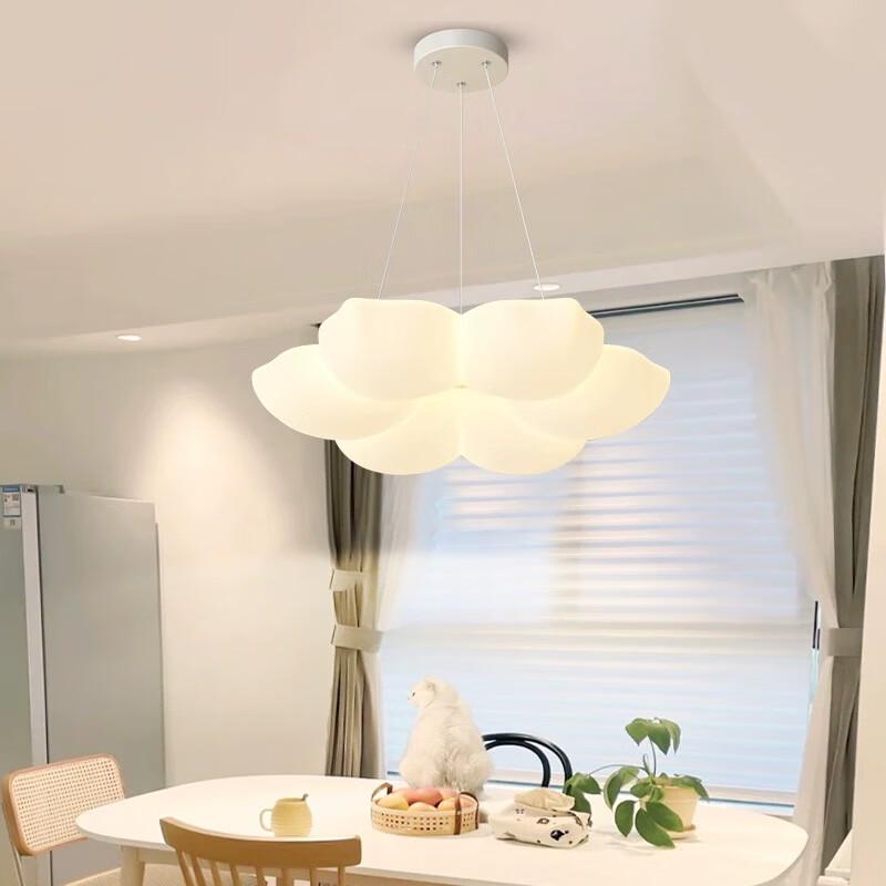 UOSU Cream Style Floral LED Pendant Lamp 50cm