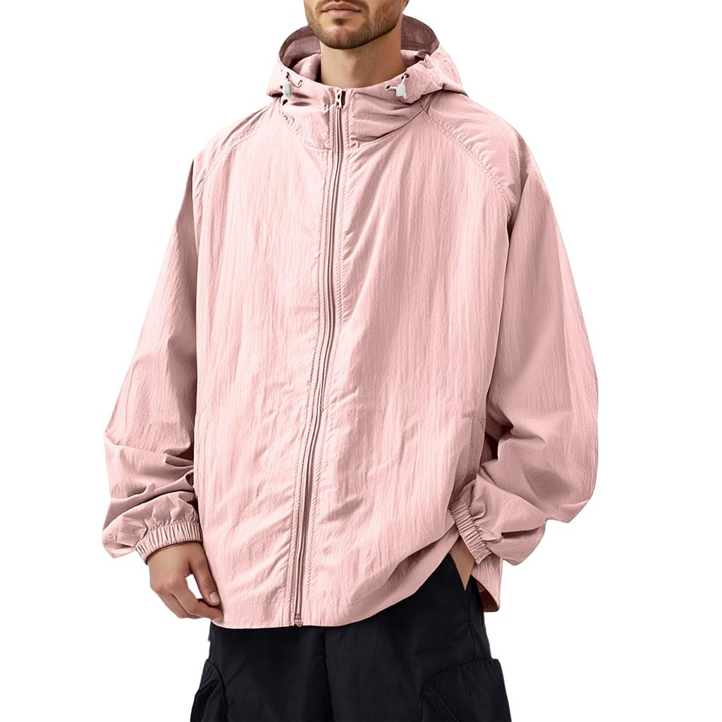 Men's Outdoor Casual Loose Sun Protective Clothing Punch Jacket Coat