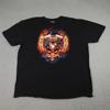 Harley Davidson Shirt Mens 2XL Black Skull Double Sided Pensacola Florida Tee