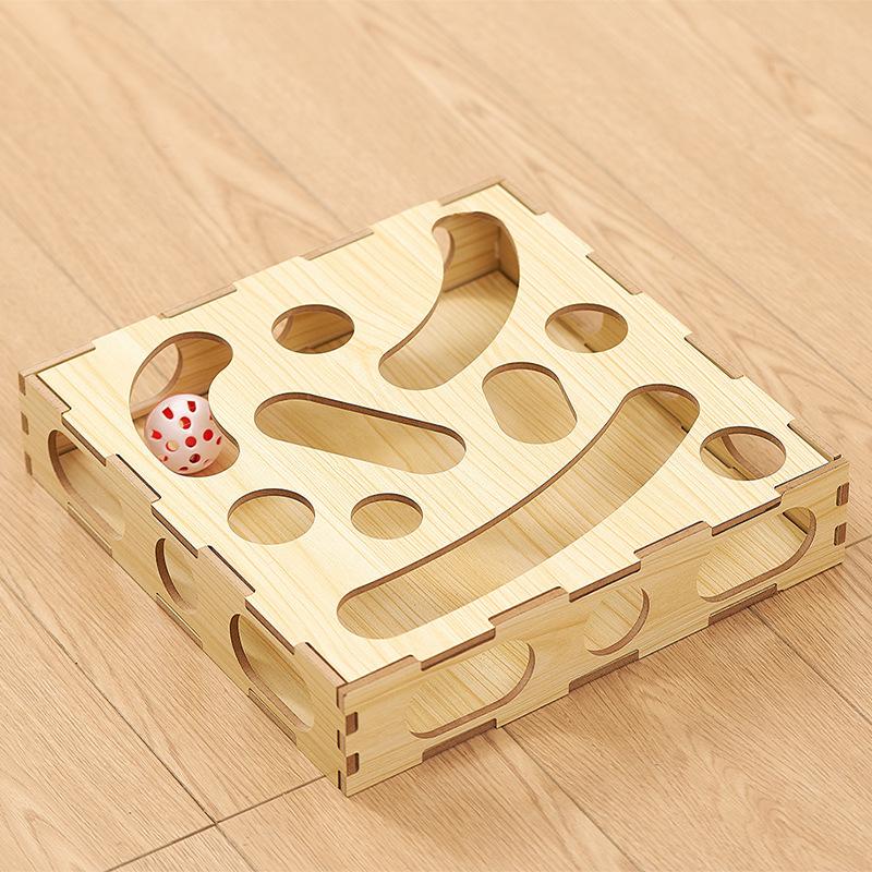 Pet Toys Cat Track Ball Cat Scratch Board Teasing Stick Puzzle Toy Box Spinning Wheel Self Hi Leaker Soothing Cat Toys