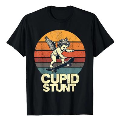 T-shirt Rétro Cupidon Skateboard Cascade