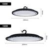 UFO Madencilik Lambası 150W LED Yüksek Körfez Işığı Enerji Tasarruflu Fabrika Işığı Atölye Lambası Garaj Lambası