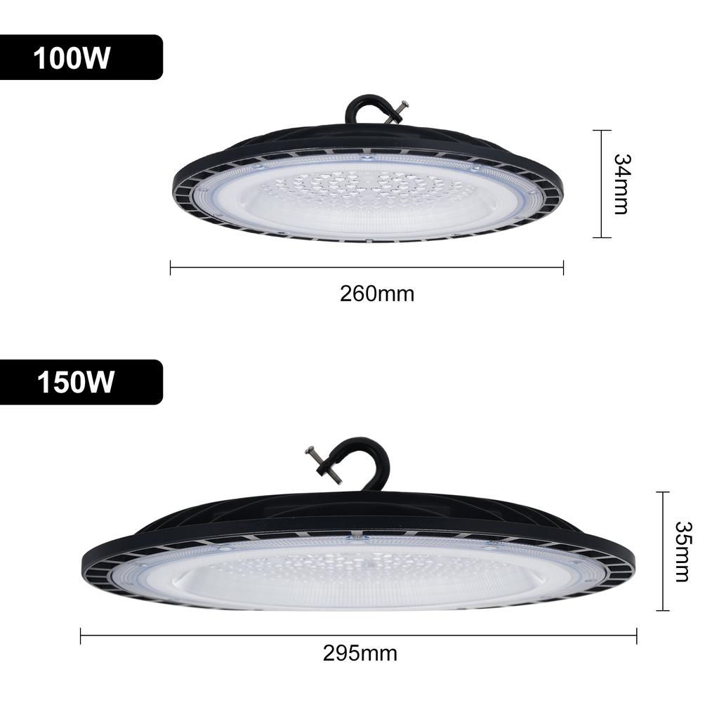 UFO Madencilik Lambası 150W LED Yüksek Körfez Işığı Enerji Tasarruflu Fabrika Işığı Atölye Lambası Garaj Lambası