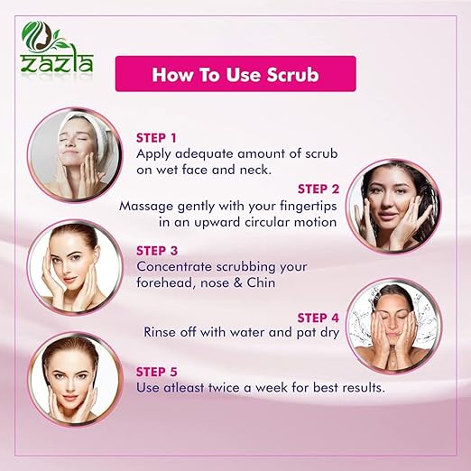 Scrub din lemn de santal roșu Zazla pentru hidratare profundă și strălucire Face pielea moale, netedă și tânără 100g