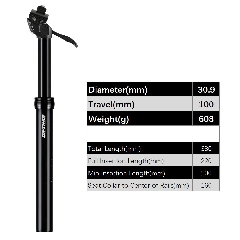 

WALGUN 25A Mtb Telescopic Seatpost 27.2\30.9\31.6mm Hydraulic Height Adjustable Bike Seat Post Manual Mountain Bicycle Seat Tube