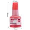 Deli 40ml Quick-Drying Red Stamp Ink (6-Pack)