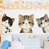 Cartoon-shaped Probe Cute Short-haired Cat Wall Sticker for Bedroom, Refrigerator, Cabinet Decoration