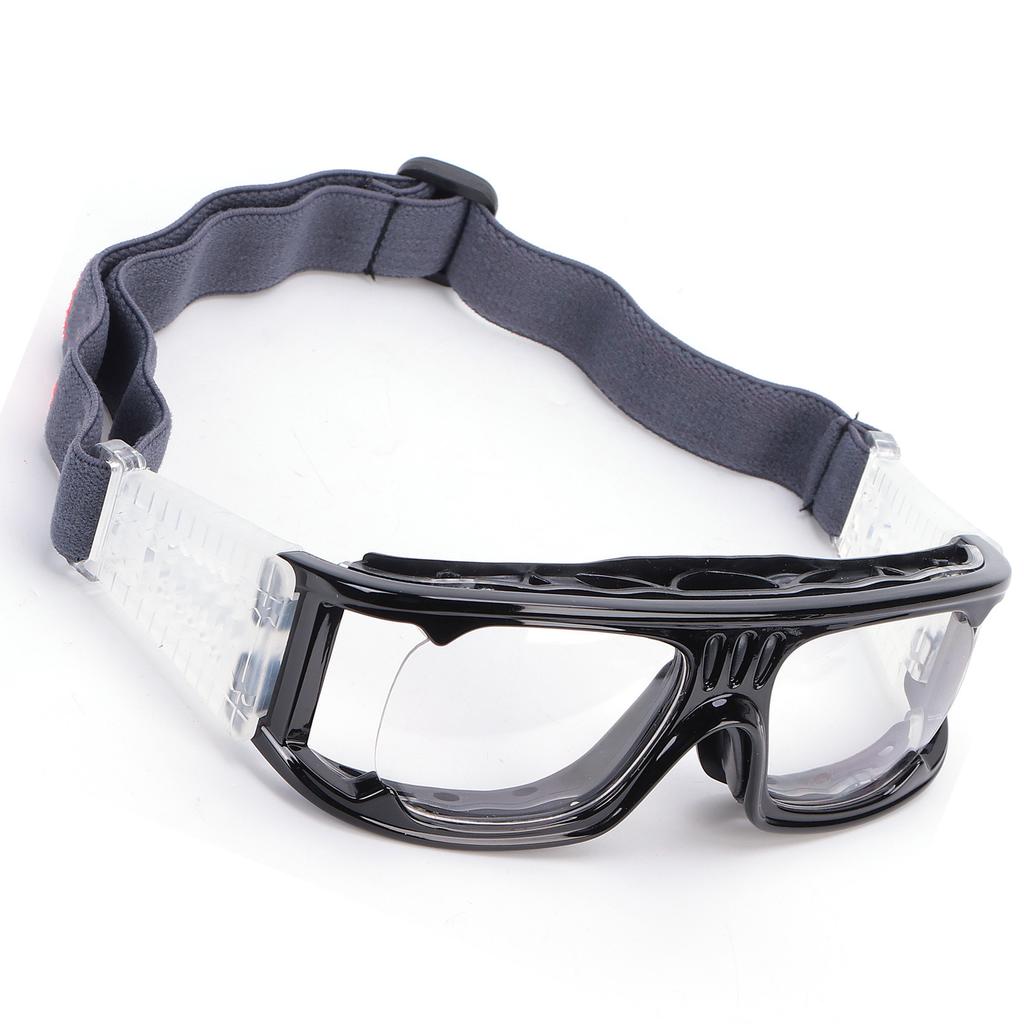 Sports Goggles UltravioletProof Impact Resistance Scratchproof Football Protective Glasses(Black )
