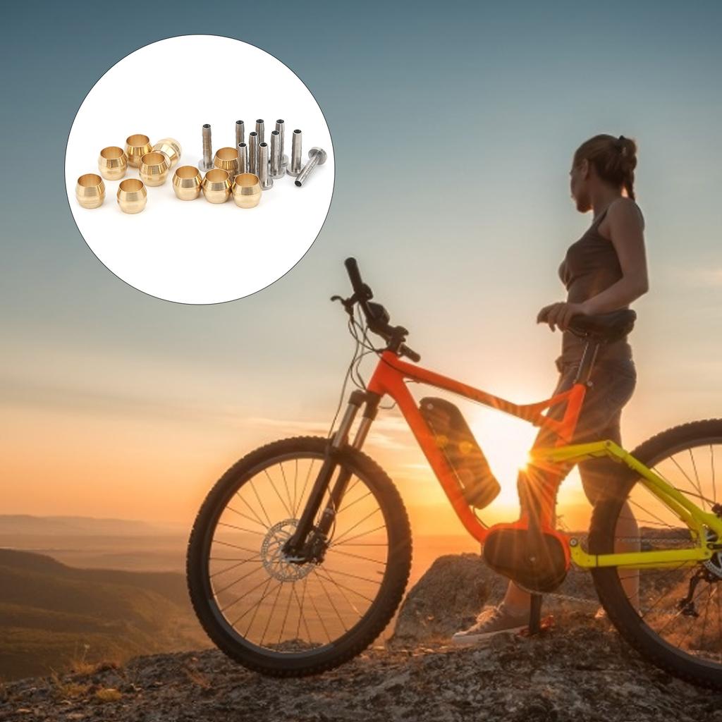GUB Mountain Bike Disc Brake Hose Copper Olive and Connecting Insert Set for BH90 Hose