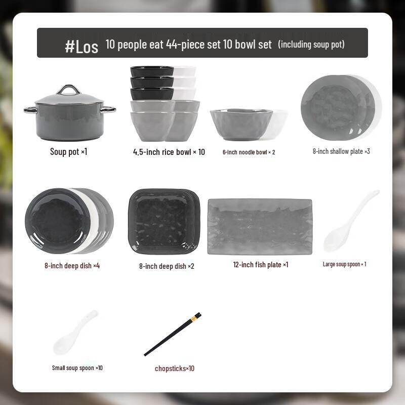 Mode Lanka 44-Piece Ceramic Dinnerware Set