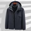 Dm Fatty Down Jacket Men's Short Thickened Winter Clothing Windproof Warmth Plus Fat Plus Size Hooded Men's Coat White Duck Down
