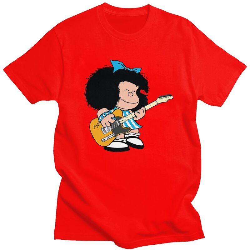 

Custom Mens Cartoon Manga Mafalda T Shirts Short Sleeves Cotton Tshirts Classic Tshirt Leisure Tees Slim Fit Clothes S