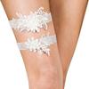 European & American Bridal Chiffon Flower Rhinestone Garter