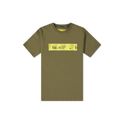 ISPA Series Minimalist Letter Logo Print Casual Round Neck T-shirt Men Tops Green DV0687-222