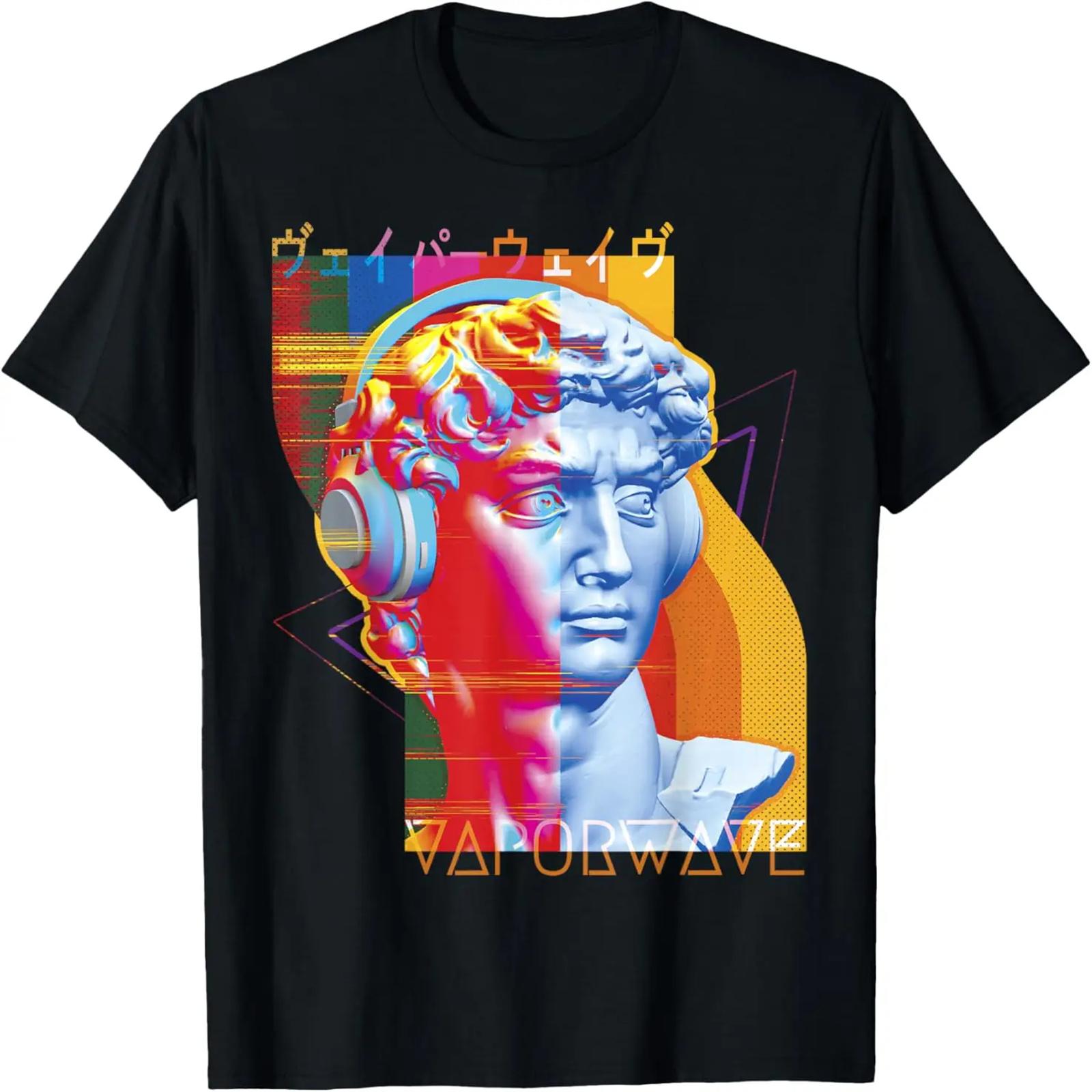 Vaporwave Synthwave Retrowave DJ Наушники Япония Графическая Футболка S