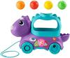 Fisher-Price Bällespaß Pull-Along Dino Toy, French Version, Interactive Learning Walker with Lights & Music for Babies 1-3 Years