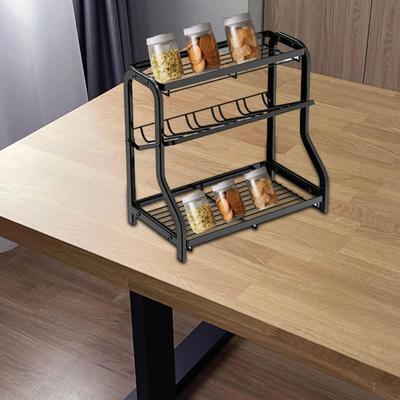 Spice Rack Jar 3 Tier Freestanding Multifunctional Bathroom Vanity Organizer Kitchen
