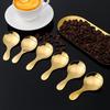 TIESOME 7 PCS Short Handle Spoons, Gold Stainless Steel Mini Scoops Thickened Small Round Spoon Small Coffee Scoops for Canisters Salt Sugar Coffee