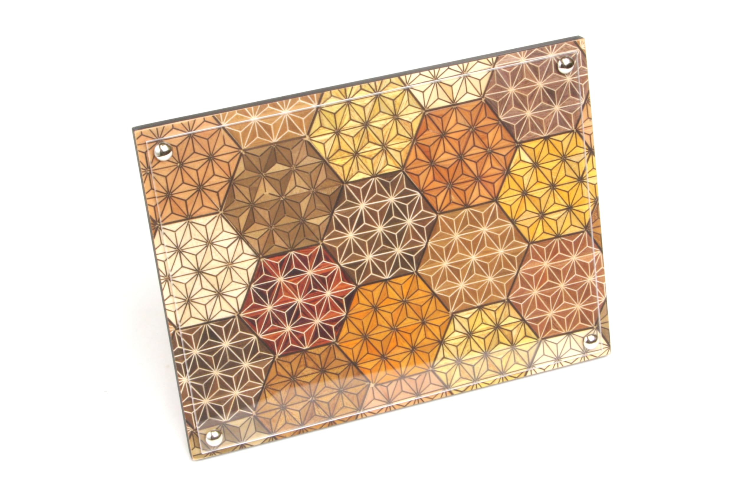 Marquetry photo tortoiseshell pattern frame,