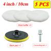 5Pcs Wool Car Polishing Pad Set For Polisher Machine Waxing Polishing Buffing Auto Paint Care Polisher Pads 3/4/5/6/7 Inch