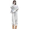 Womens Fleece-Lined Joggers 2026 Warm Thick Cotton Pants High-Waisted Loose Fit Cropped Leg Petite Regular Height