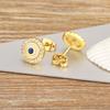 Nidin Modische Glücksbringer-Ohrstecker mit bösem Blick, funkelnden Zirkonia-Kristallen, für Damen, Persönliches Design, Ohrschmuck, Geschenke