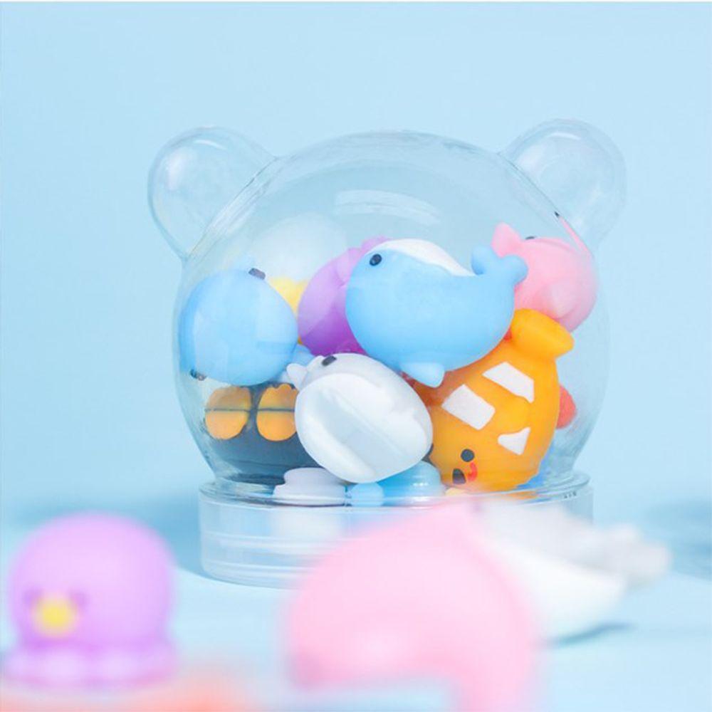 12 Pcs Ocean Animal Ocean Animal Shaped Bucket Eraser 2.36*2.75 Inch Pencil Erasers  Office