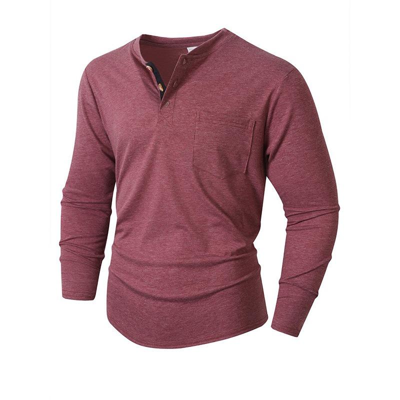 Men's Long Sleeve Polo Shirt, Knit Polyester Viscose Blend Solid Color Polo, Breathable Moisture Wicking Casual Top