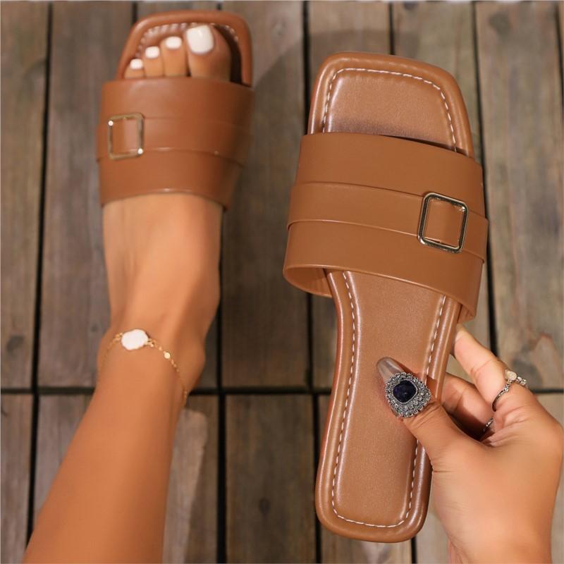 

Модная обувь Женские сандалии Летняя вечеринка Обувь для ходьбы Мягкие сандалии Женская элегантная обувь для женщин Слипоны Женские тапочки Обувь Женская 36 коричневый